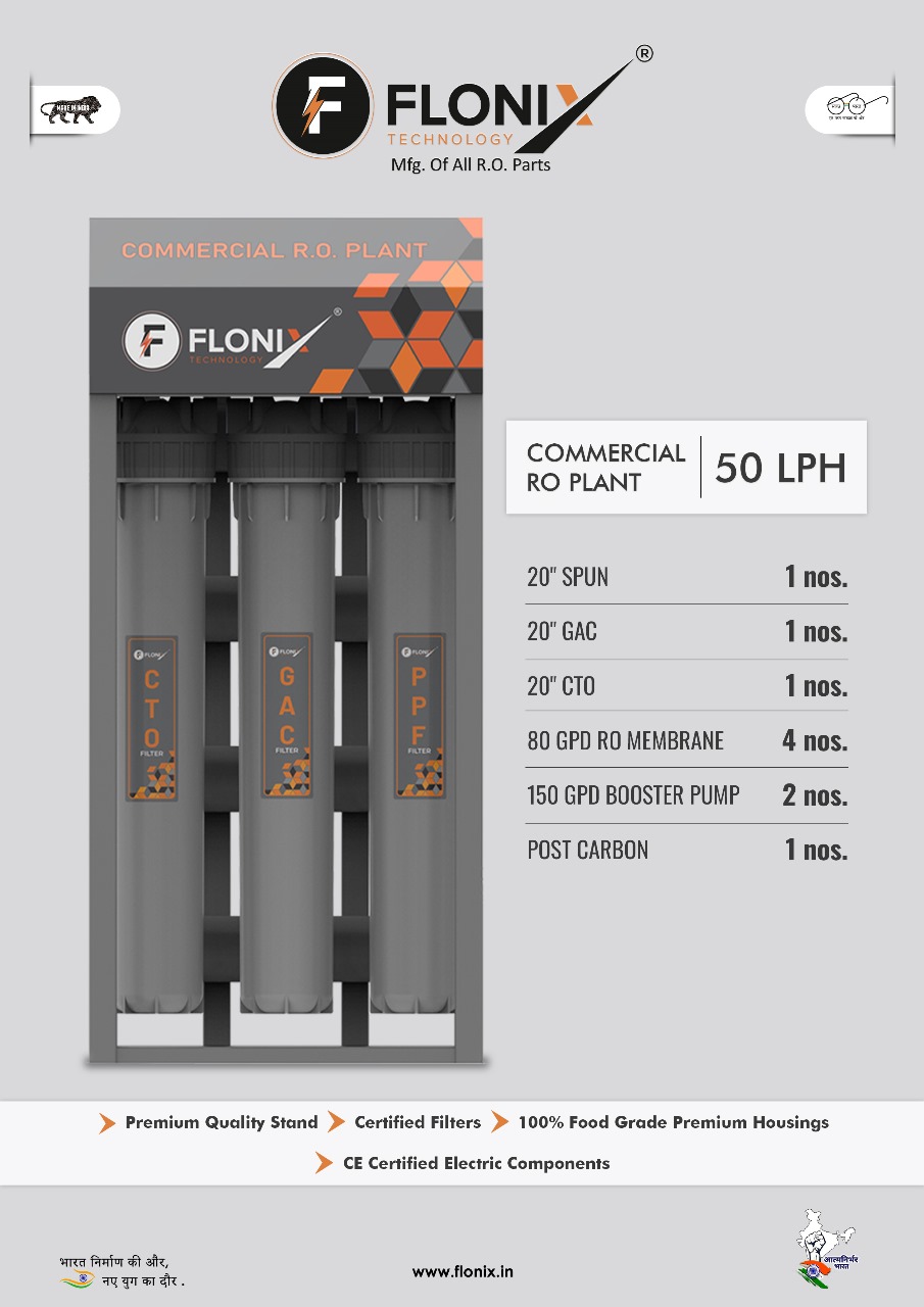 Flonix 50 LPH Commercial RO Plant
